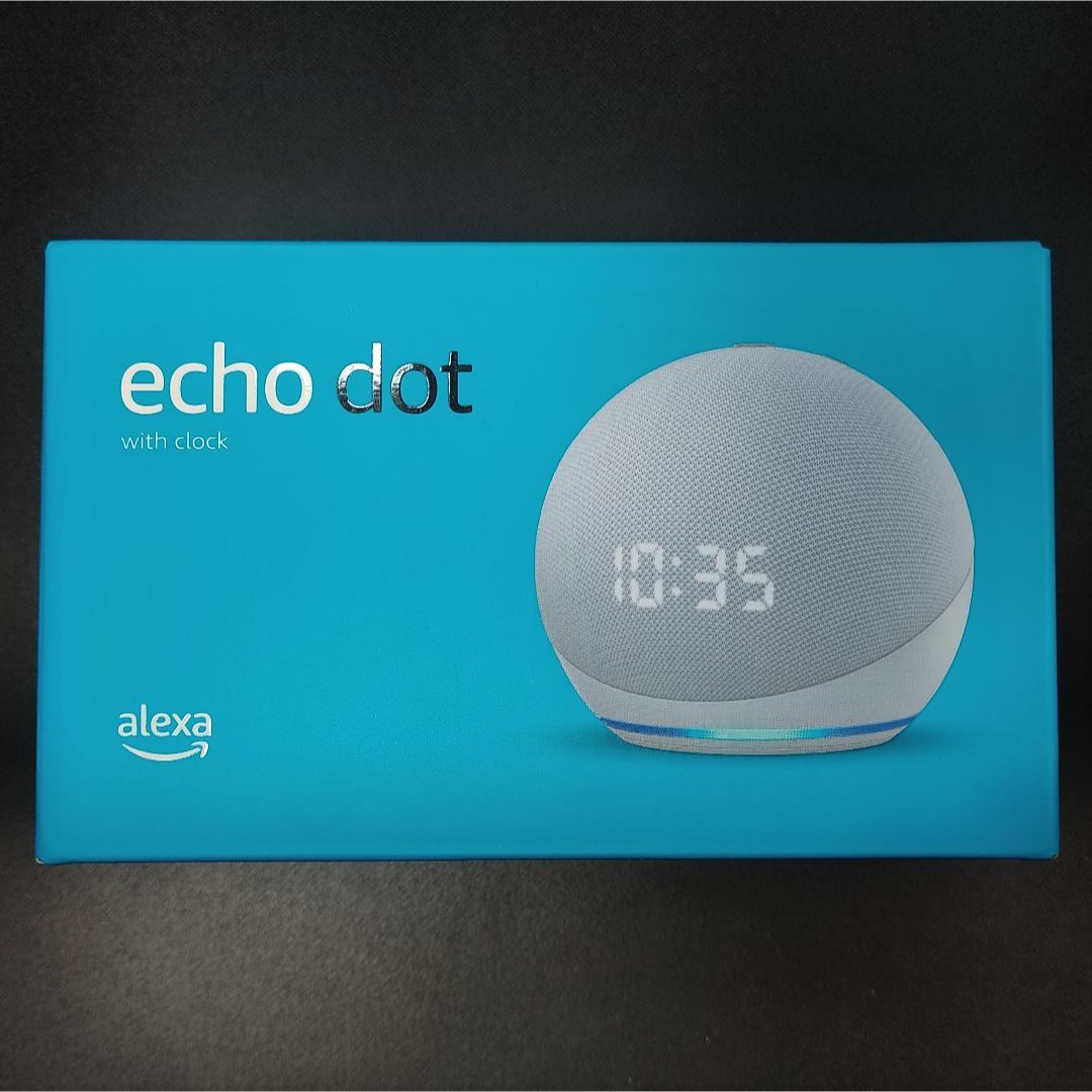 Echo Dot 第4世代 - 時計付きスマートスピーカー グレーシャーホワイト
