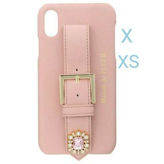 メゾンドフルール(Maison de FLEUR)のメゾンドフルール ビジューバックルベルト iPhoneX/XSケース(iPhoneケース)