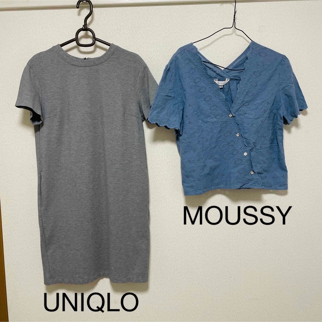 UNIQLO(ユニクロ)のUNIQLOレディース　チュニックワンピース＋MOUSSYトップス　2点セット レディースのワンピース(その他)の商品写真