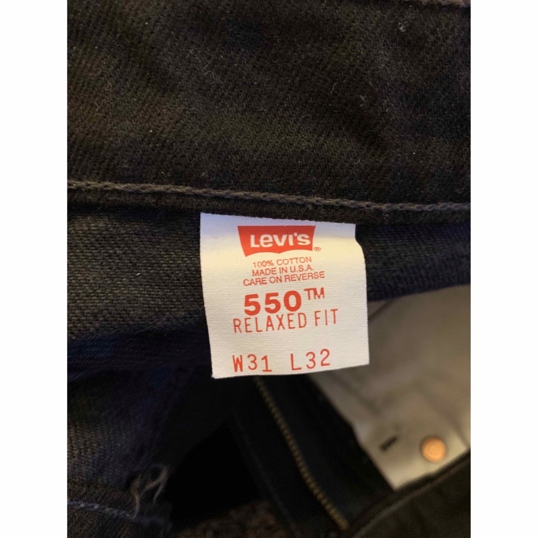 Levi's(リーバイス)のデッドストック　USA製 Levi’s 550 ワイドブラックデニム w31  メンズのパンツ(デニム/ジーンズ)の商品写真