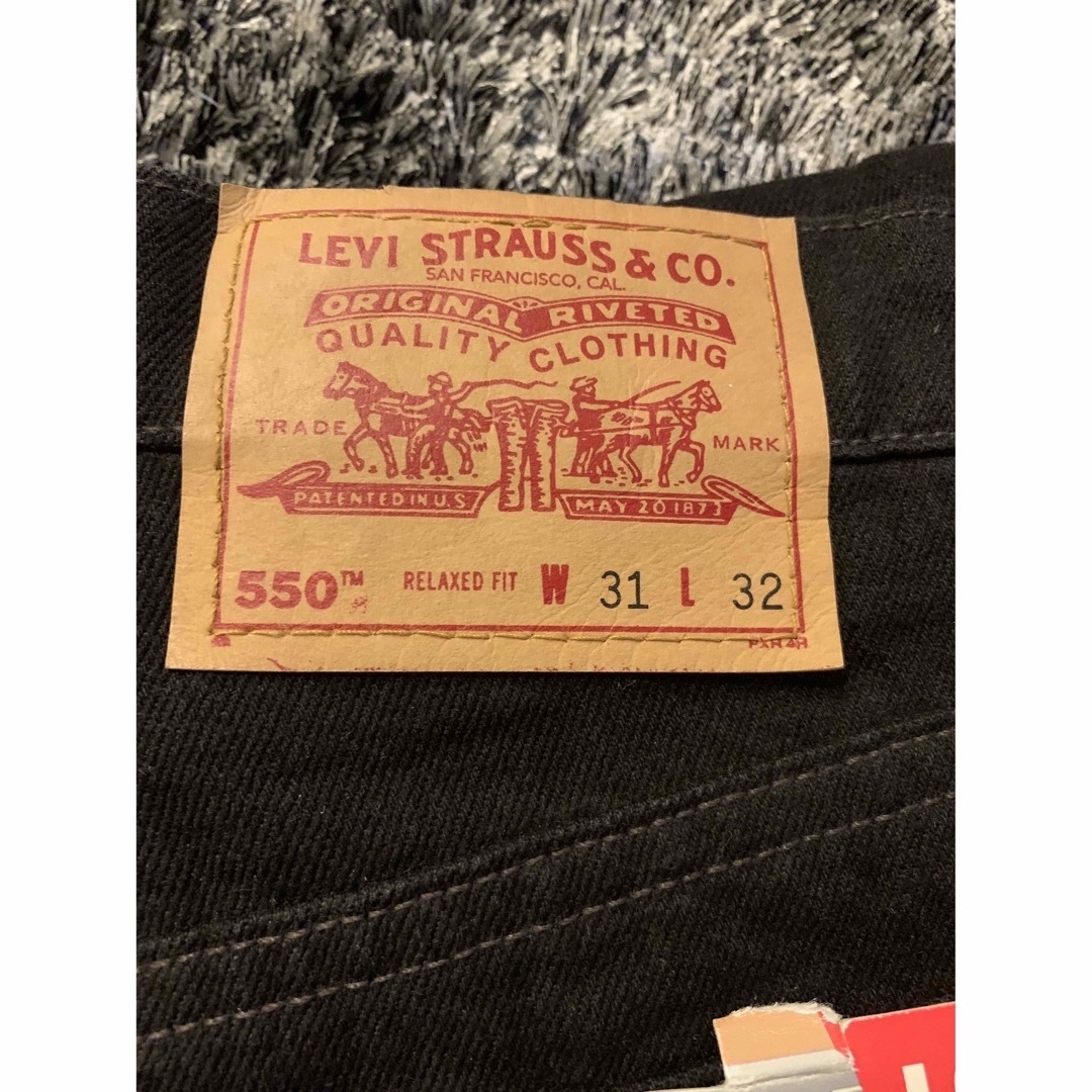 Levi's(リーバイス)のデッドストック　USA製 Levi’s 550 ワイドブラックデニム w31  メンズのパンツ(デニム/ジーンズ)の商品写真