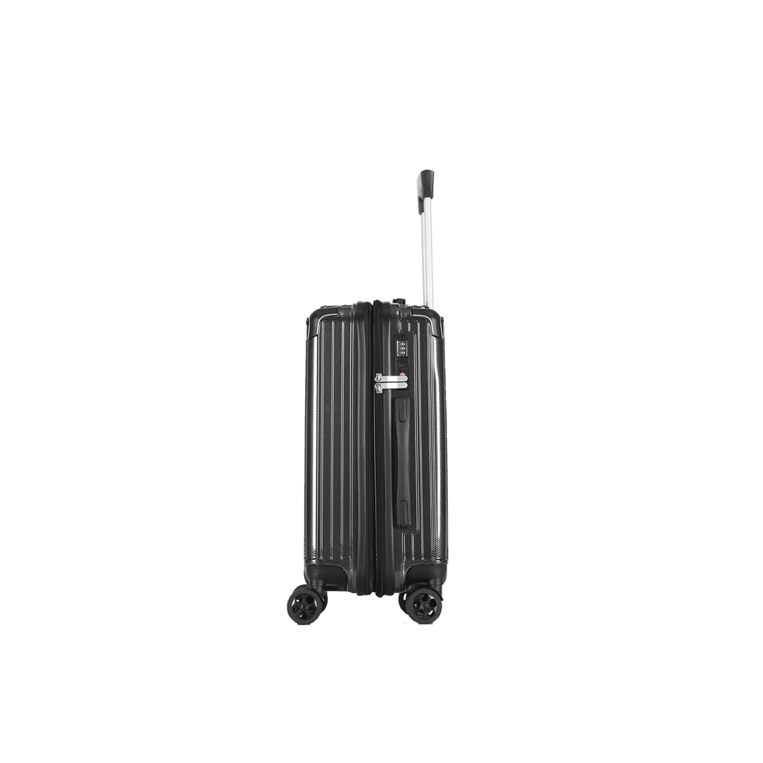 軽量Mサイズ　静音8輪　キャリーバッグ　スーツケース　キャリーケース　ブラック 4