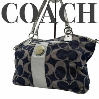 コーチ(COACH)のCOACH コーチ ハンドバッグ デニム シルバーF(ハンドバッグ)