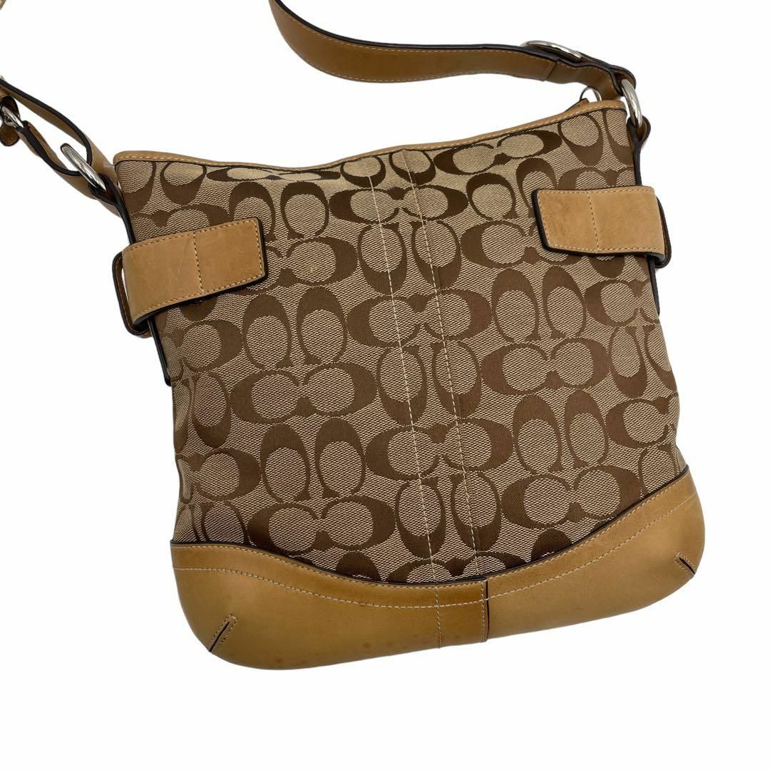 COACHベージュショルダーバッグ シグネチャー 3574