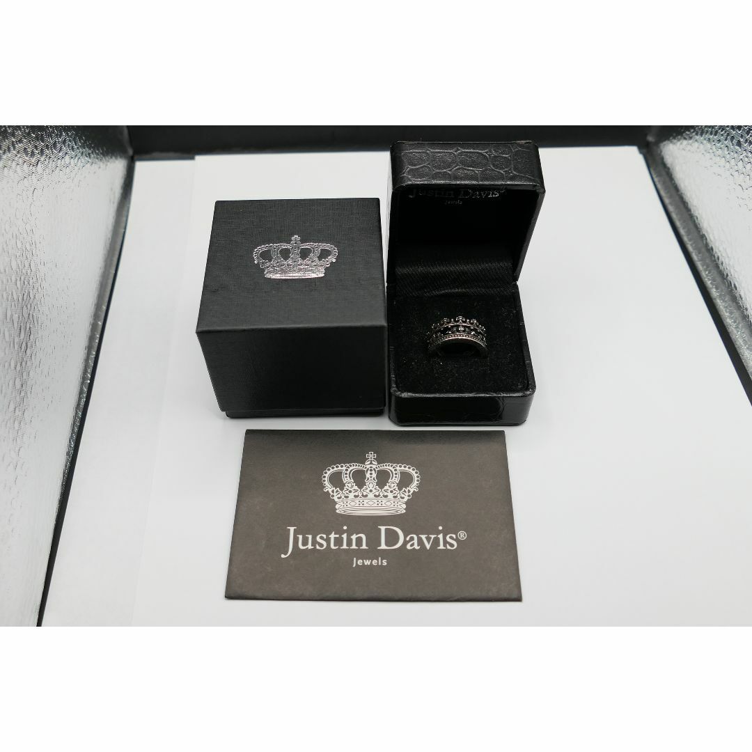 Justin Davis(ジャスティンデイビス)の美品　9号　ジャスティンデイビス　ガリアナ　リング　指輪　SRJ450　ブラック レディースのアクセサリー(リング(指輪))の商品写真