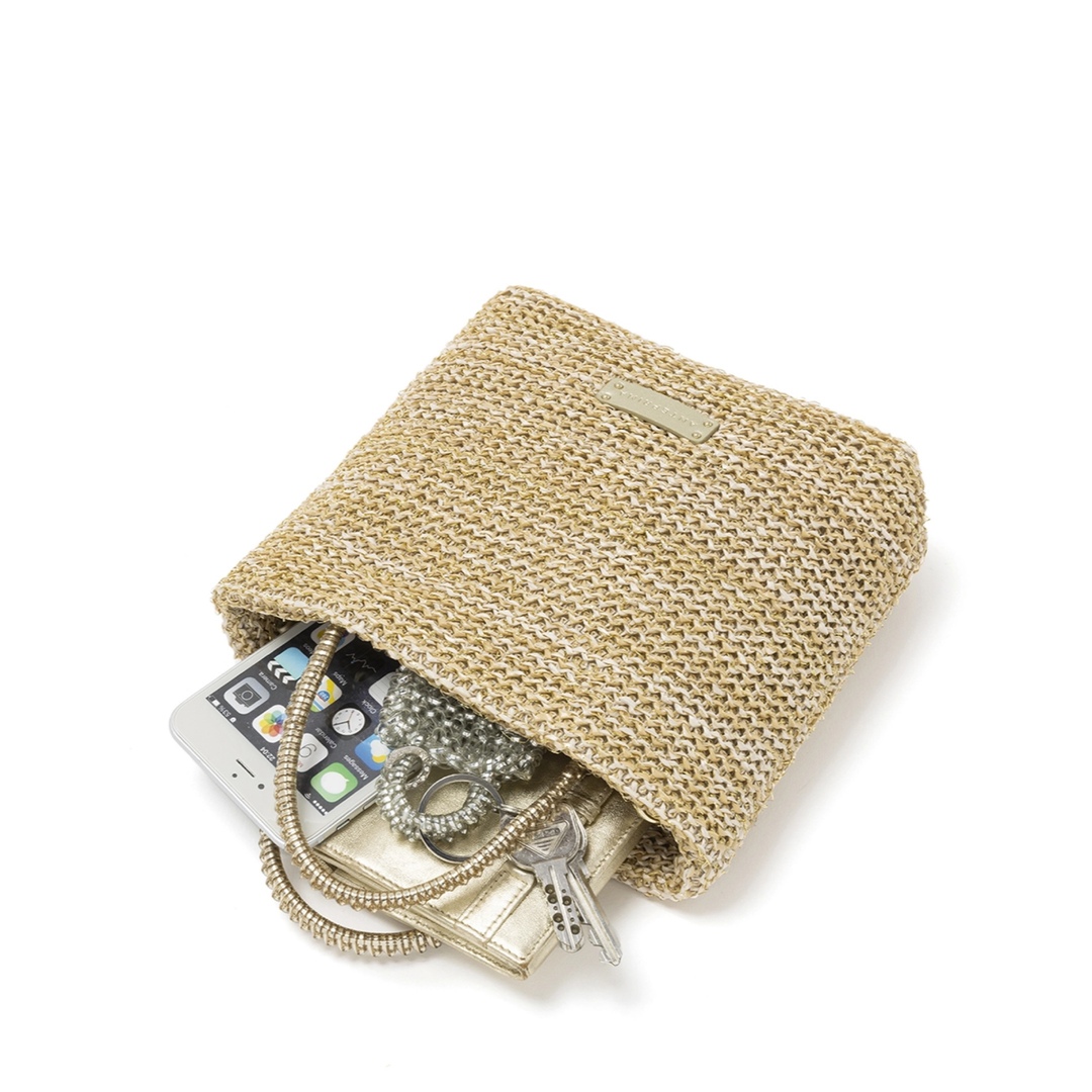 ANTEPRIMA(アンテプリマ)の美品❣ ANTEPRIMA  ワイヤー ラフィア  スモール  シルバー レディースのバッグ(その他)の商品写真