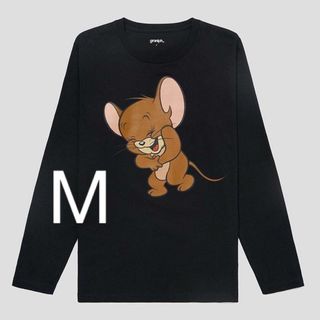 グラニフ(Design Tshirts Store graniph)のグラニフ　トムとジェリー　Ｍサイズ　長袖Tシャツ　ブラック(その他)