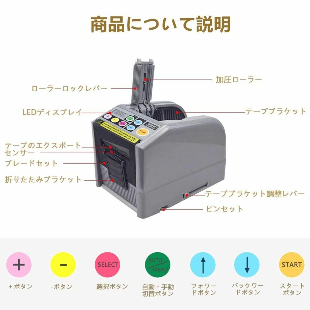 新着商品】Karubi 電動テープカッター 自動テープディスペンサー 電子テー