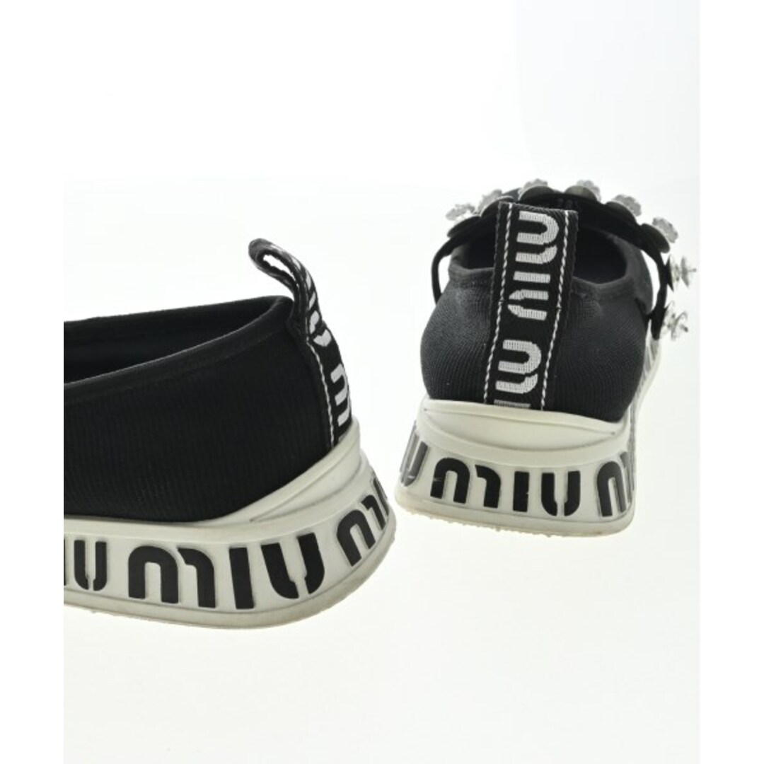 Miu Miu ミュウミュウ スニーカー EU38 1/2(25cm位) 黒x白