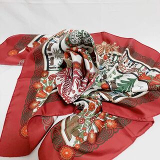 【極美品】エルメス カレ90 デコパージュ 切り絵 シルクスカーフ