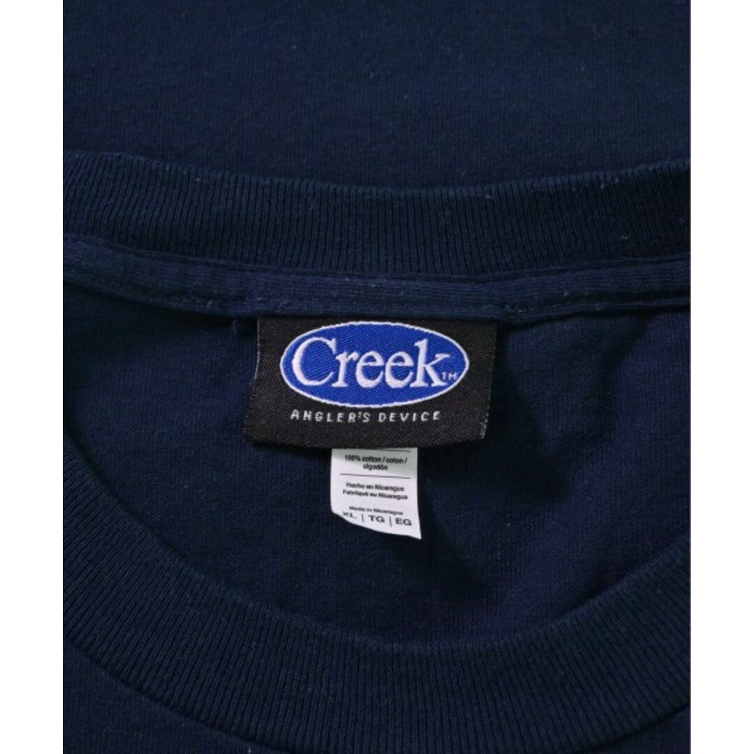 046070 Creek Tシャツ ネイビー XL 白ロゴ クリーク