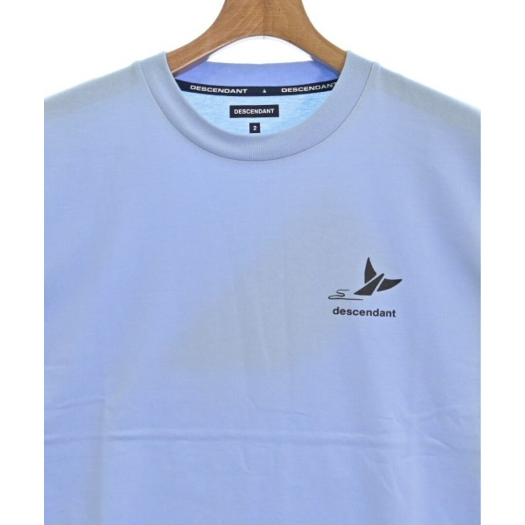 DESCENDANT Tシャツ・カットソー 3(L位) 青x水色(ボーダー)