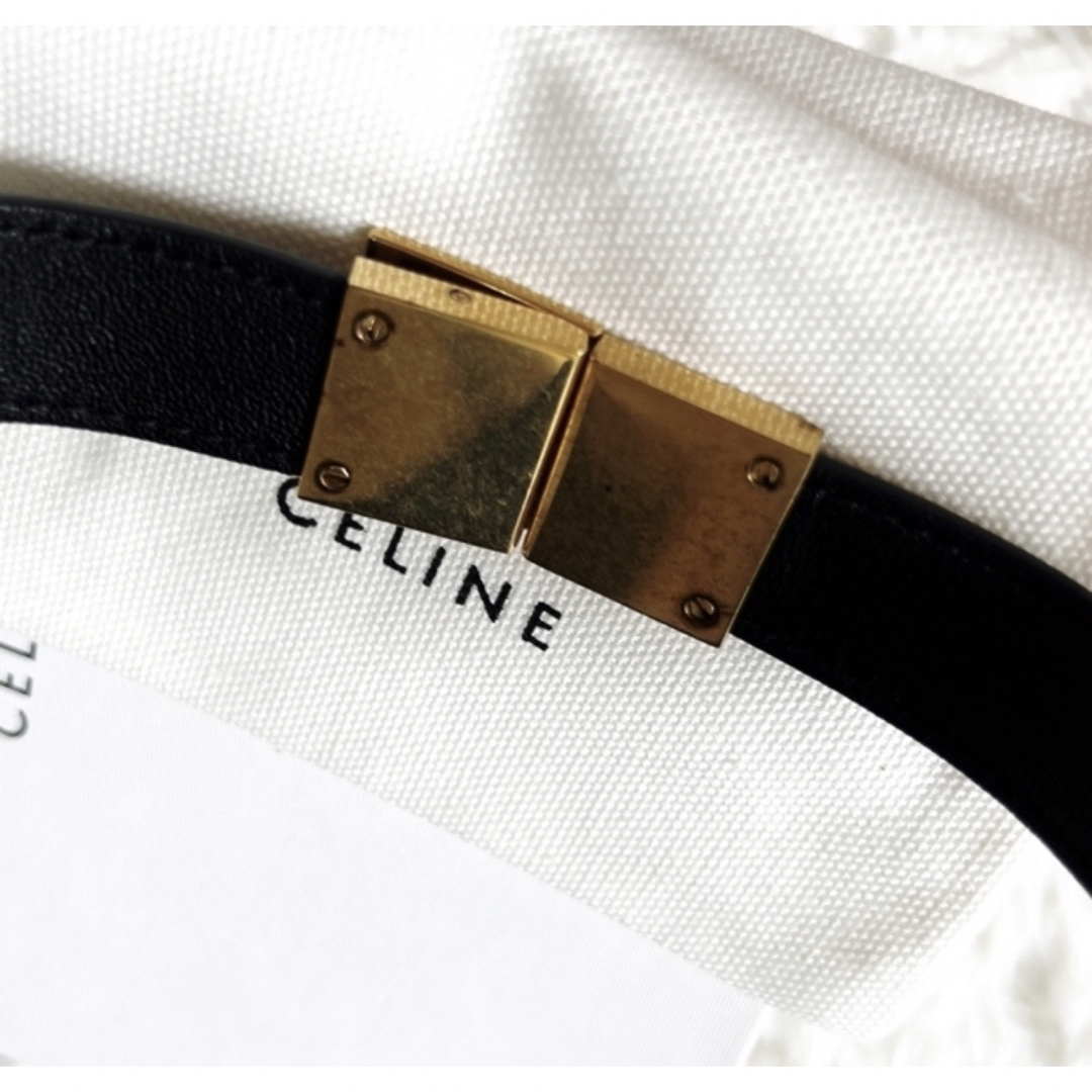 美品 CELINE セリーヌ レザー ダブル クラシック ブレスレット BTS