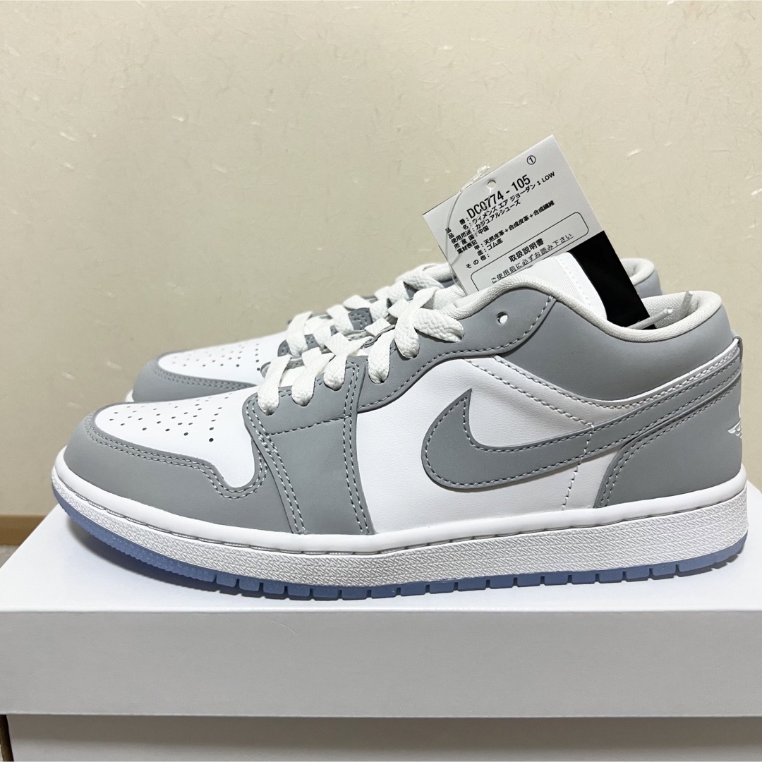 AIR JORDAN 1 LOW エアジョーダン ウルフグレー 25.0cm 3