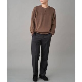 クレプスキュール(crépuscule )の破格 秋に大活躍 crepuscule HENRY KNIT ヘンリーネック(ニット/セーター)