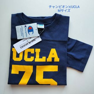 チャンピオン(Champion)のチャンピオン×UCLA★復刻バータグ★フットボールTシャツ★新品★Mサイズ★(Tシャツ/カットソー(七分/長袖))