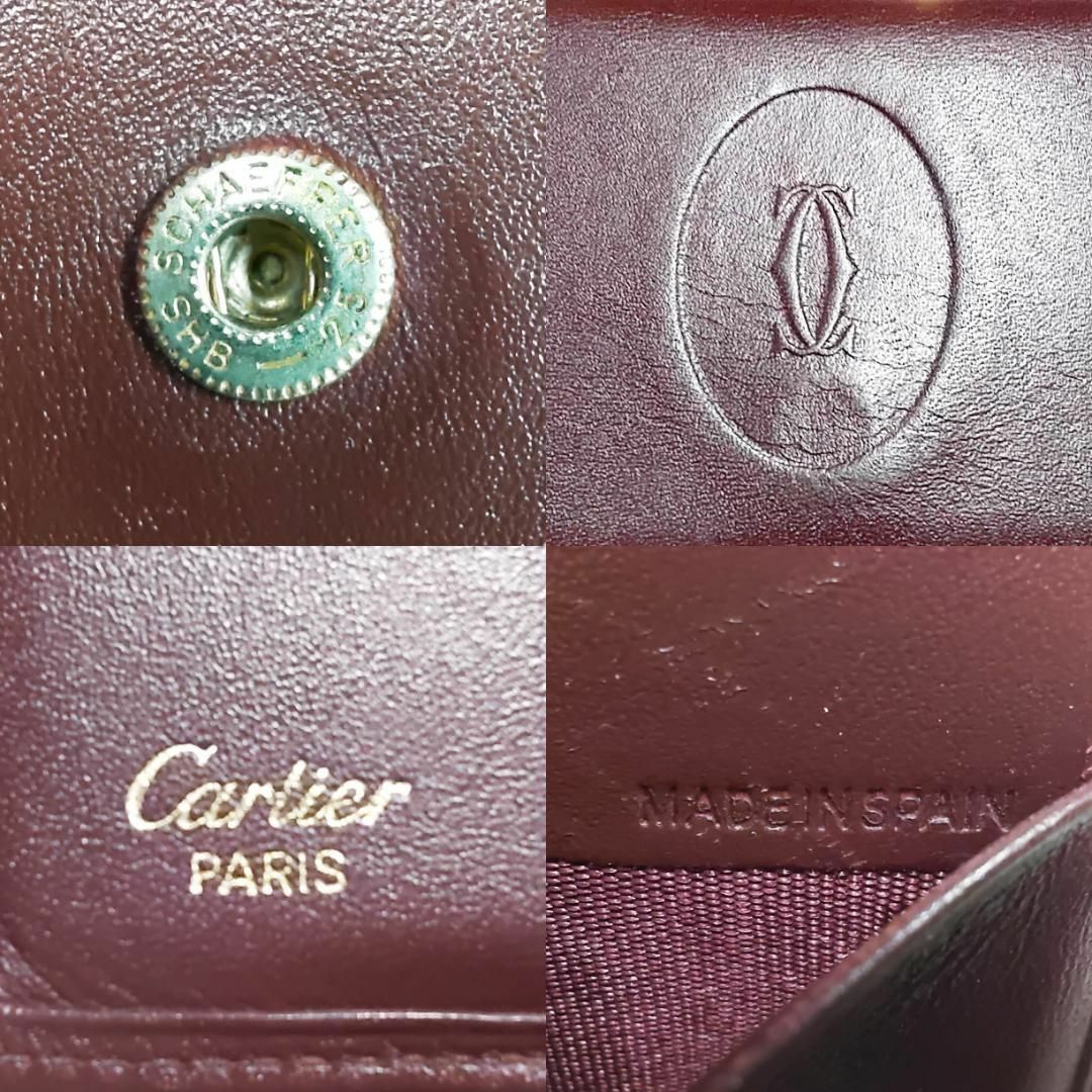 Cartier(カルティエ)のカルティエ Cartier マストライン がま口 折り財布 ボルドー キスロック レディースのファッション小物(財布)の商品写真