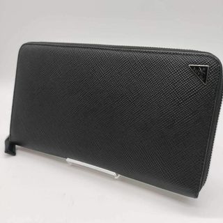 プラダ(PRADA)の【未使用級】プラダ 長財布 ジッピー オーガナイザー 三角ロゴ レザー ブラック(長財布)