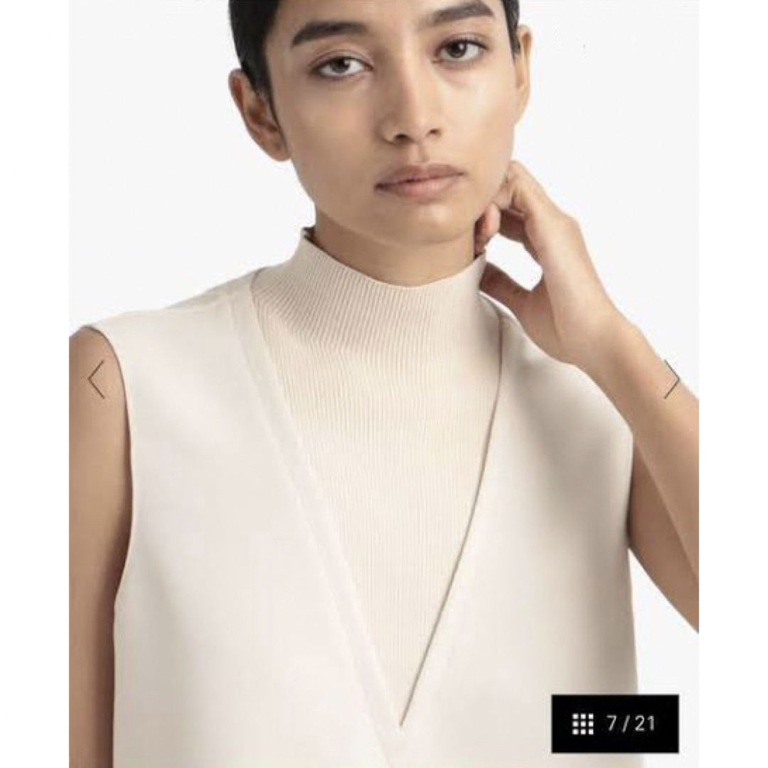Theory 21AW 異素材コンボ 重ね着見え プルオーバートップス