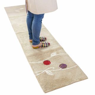 色: ベージュオカ エトフ キッチンマット 約50×240cm ベージュ(その他)