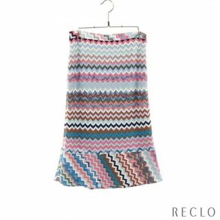 ミッソーニ(MISSONI)の スカート ブルー ピンク マルチカラー(ひざ丈スカート)