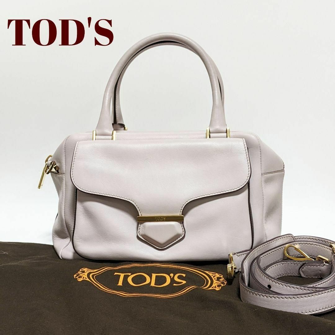 極美品】TOD´Sトッズ ウェーブ 2way ハンドショルダーバッグ-