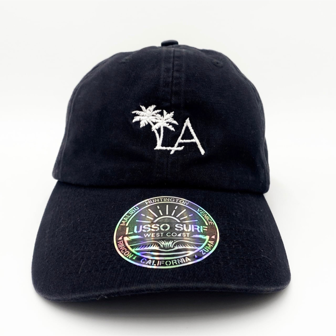 正規品  LA刺繍ロゴキャップ　ブラック　帽子