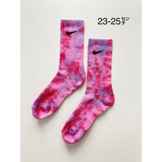 ナイキ(NIKE)のNIKE タイダイソックス ピンク パープル 23~25㎝(ソックス)