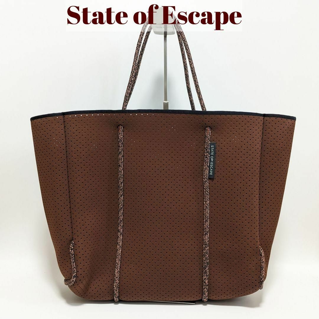 超美品】State of Escape ネオプレントート A4可 ブラウン - トートバッグ