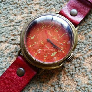 後藤マリ マリゴトー 手作り腕時計 ハンドメイド腕時計 赤 ゴシックラボラトリー