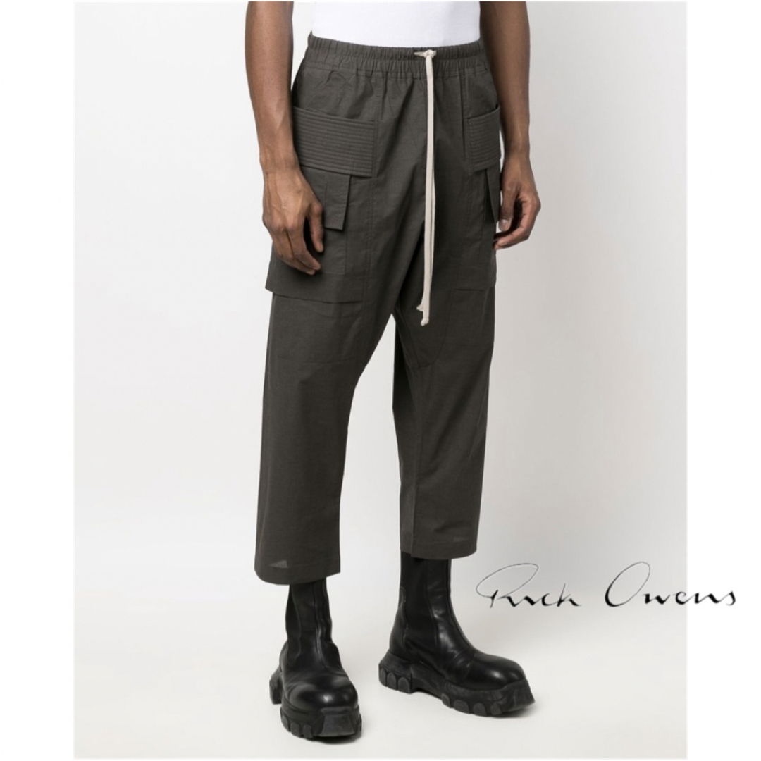 正規品 リックオウエンス クロップド カーゴパンツ RICK OWENS M