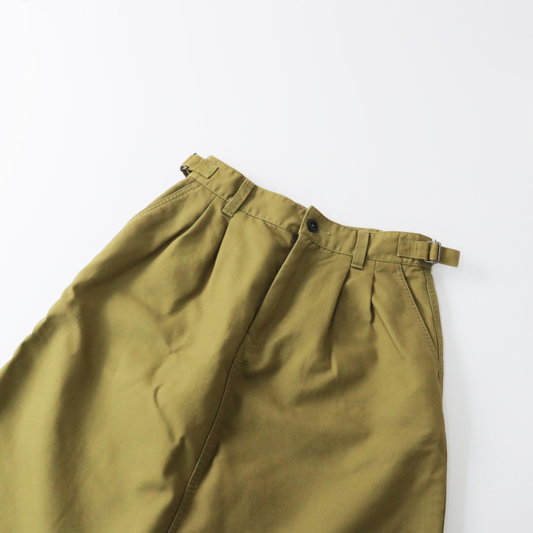 エムエイチエル マーガレットハウエル MHL. 2022SS JAPANESE DENSE COTTON SKIRT コットンスカート 2/カーキベージュ【2400013471565】