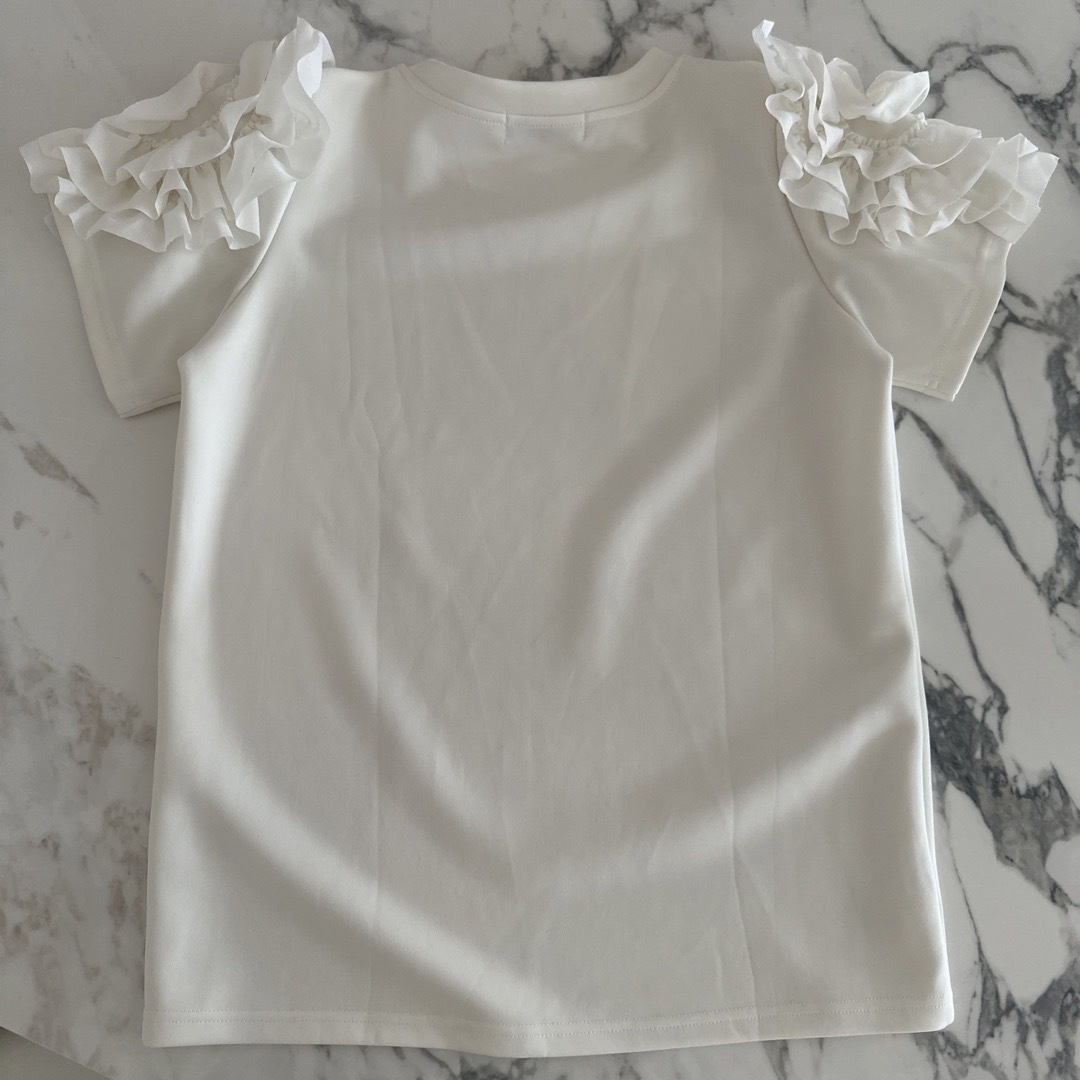 Myu トップス フリル シャツ ホワイト レディースのトップス(カットソー(半袖/袖なし))の商品写真