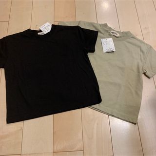 ブランシェス(Branshes)の⭐︎新品　ブランシェス　Tシャツ 2枚セット　100 ブラック　ベージュ(Tシャツ/カットソー)