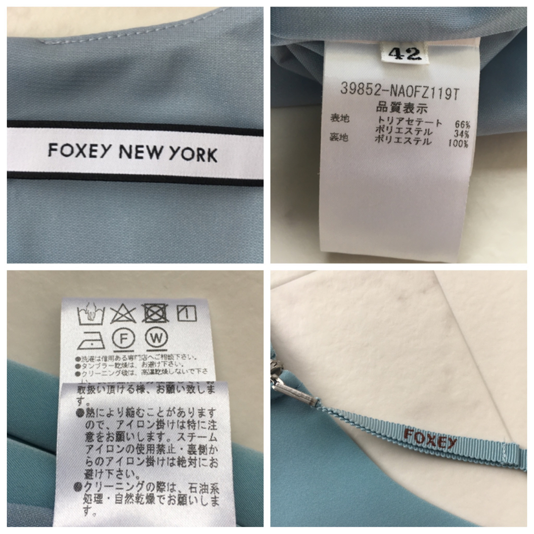 FOXEY NEW YORK(フォクシーニューヨーク)の美品　FOXEY フォクシー  エンパイア  マットスレッチ　ワンピース レディースのワンピース(ひざ丈ワンピース)の商品写真