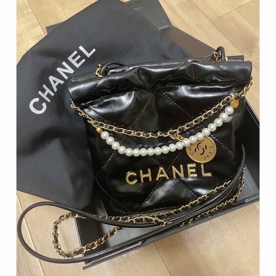 半額販売 chanel 22 chanel22 シャネル22 ミニ ブラック ショルダー