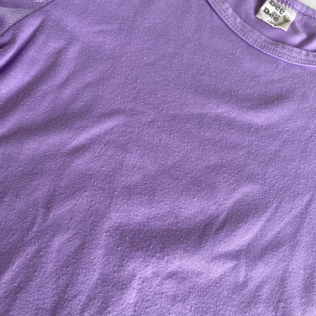 ビーデスビー チュール袖 Tシャツ トップス バルーン袖 紫 キッズ/ベビー/マタニティのキッズ服女の子用(90cm~)(Tシャツ/カットソー)の商品写真