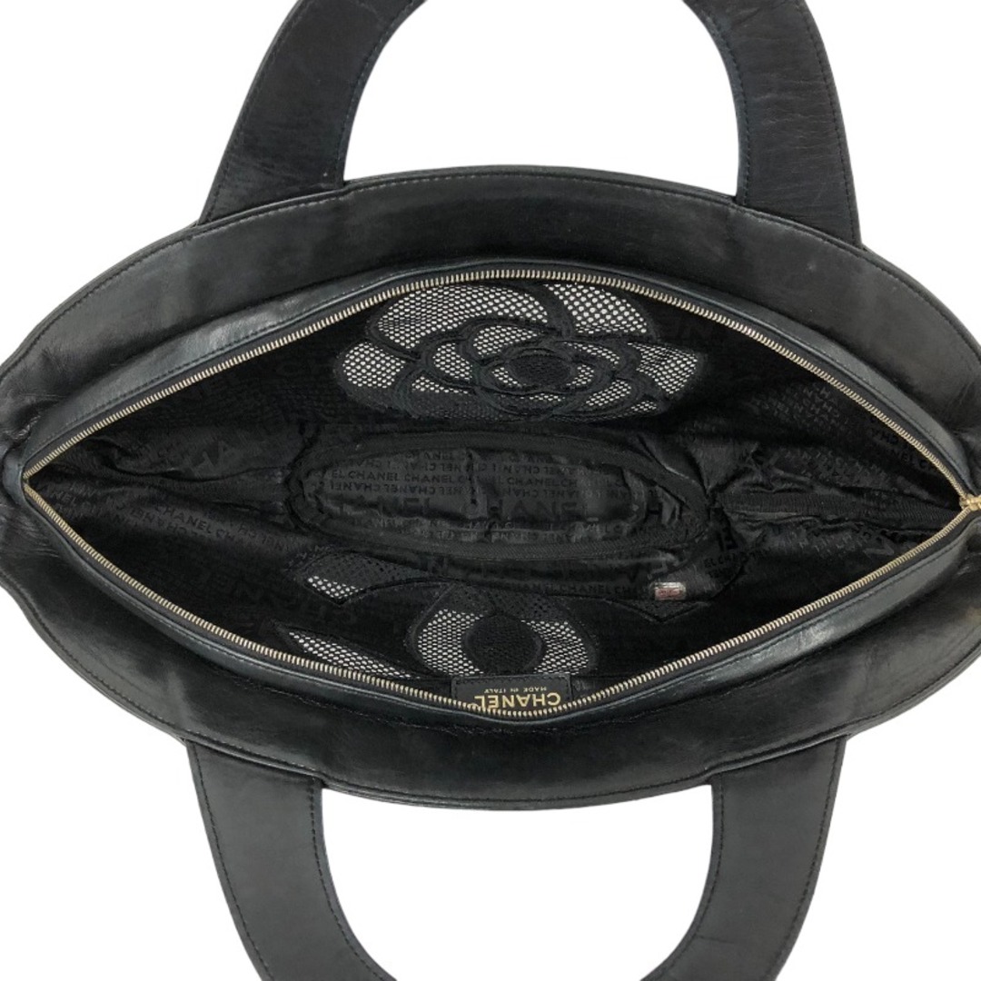 CHANEL - シャネル CHANEL カメリア ハンドバッグ 7番台 ブラック