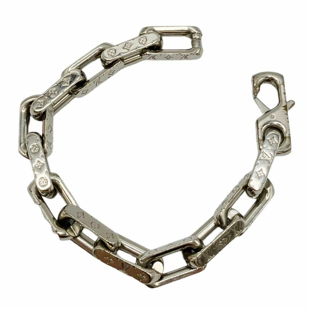 Louis Vuitton M62486 Monogram Chain Bracelet Metal Silver 19.5cm