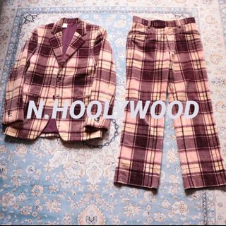 N.HOOLYWOOD - Nハリウッド ベロアチェック柄 セットアップ ジャケット