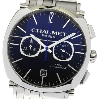 【Chaumet】ショーメ グリフィス デイト 10Pダイヤ クォーツ メンズ_713239【ev20】