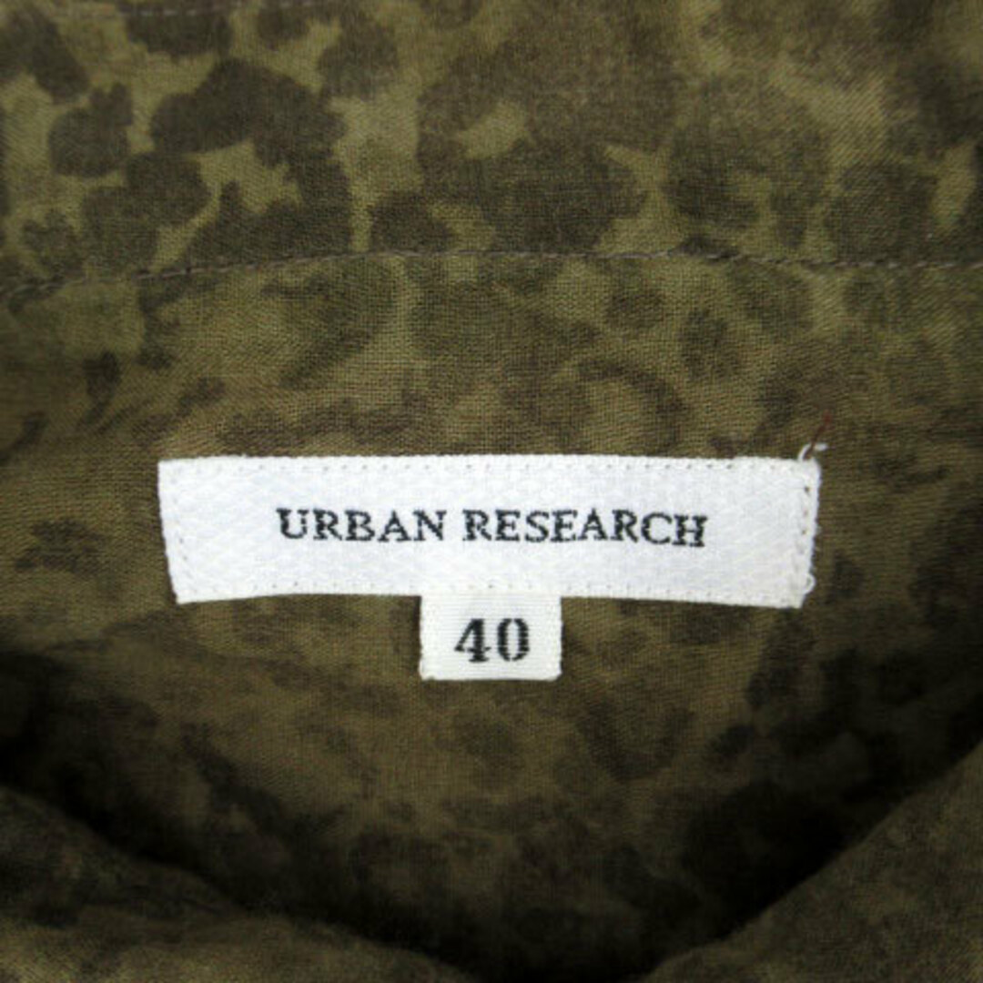URBAN RESEARCH(アーバンリサーチ)のアーバンリサーチ カジュアルシャツ 七分袖 総柄 40 ブラウン メンズのトップス(シャツ)の商品写真