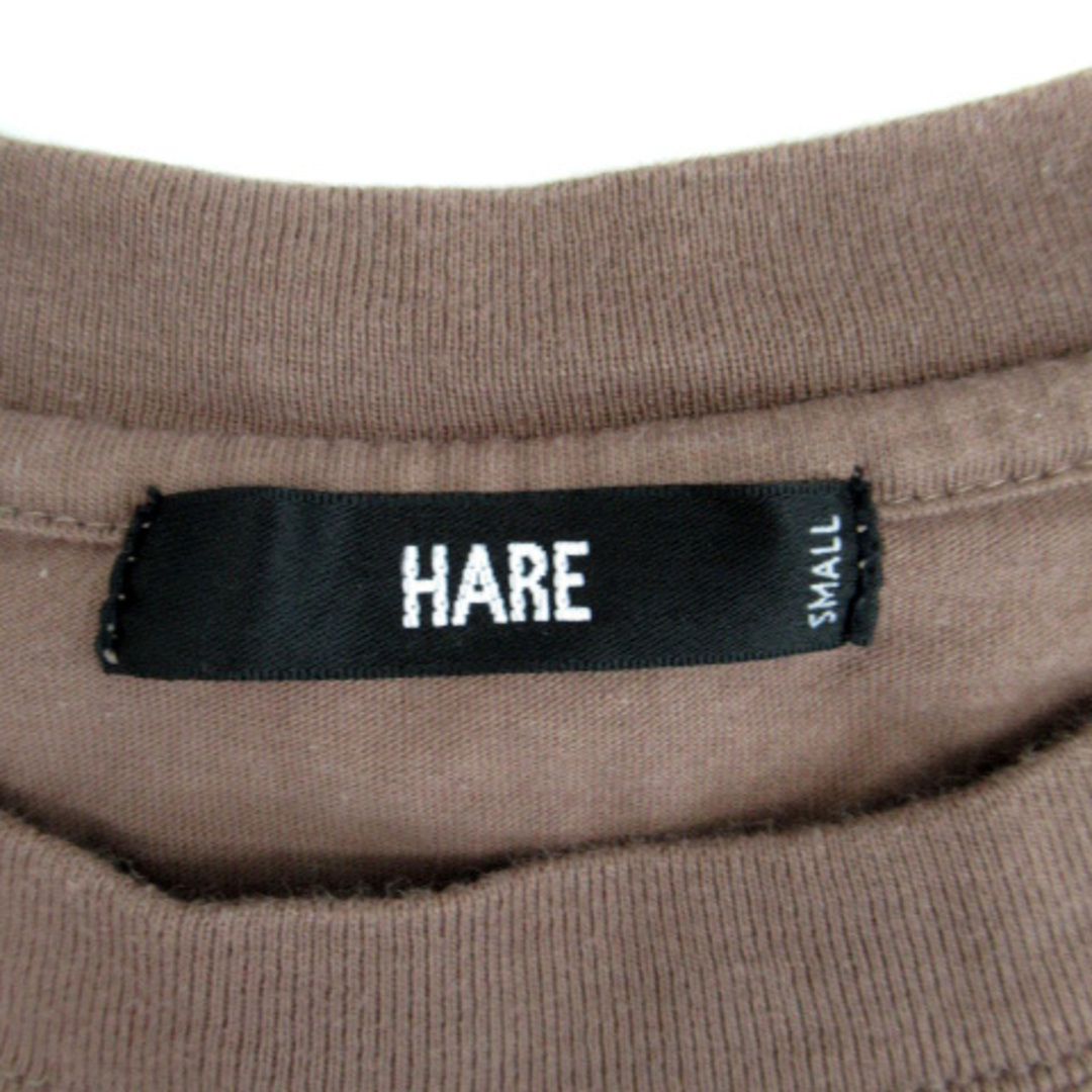 HARE(ハレ)のハレ HARE Tシャツ カットソー 半袖 ラウンドネック 無地 S ブラウン メンズのトップス(Tシャツ/カットソー(半袖/袖なし))の商品写真