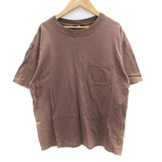 ハレ(HARE)のハレ HARE Tシャツ カットソー 半袖 ラウンドネック 無地 S ブラウン(Tシャツ/カットソー(半袖/袖なし))