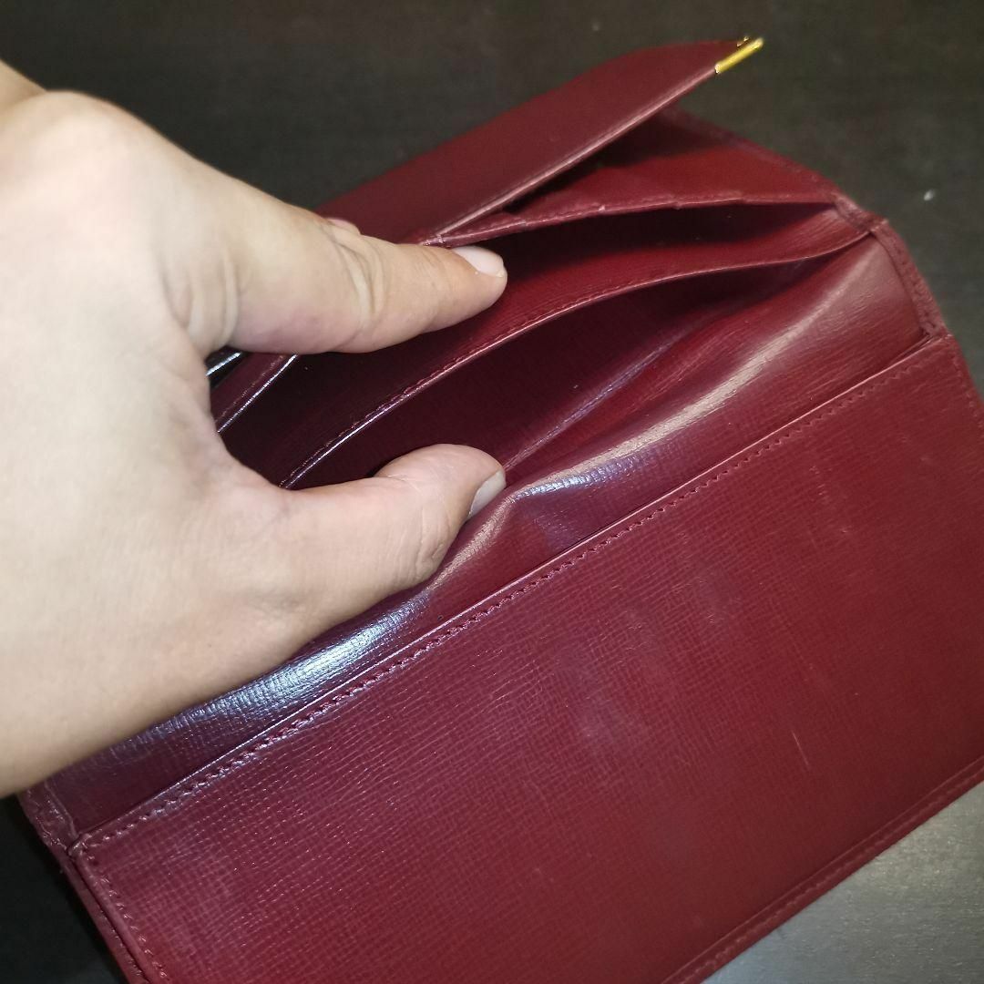 139美品　カルティエ　ボルドー　カードケース　三つ折長財布　がま口　セット