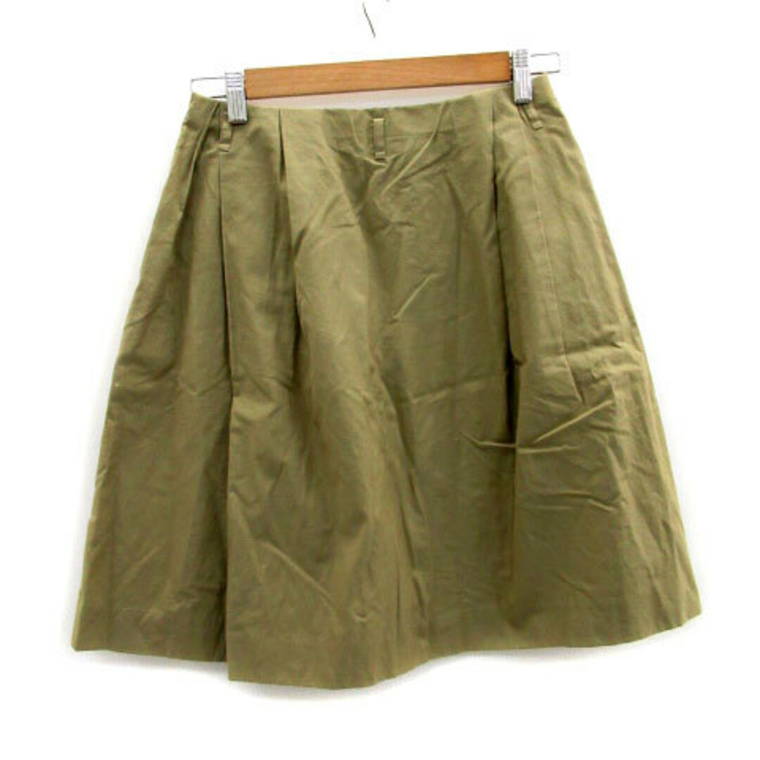 MACPHEE(マカフィー)のマカフィー トゥモローランド フレアスカート ひざ丈 38 カーキ /MS26 レディースのスカート(ひざ丈スカート)の商品写真