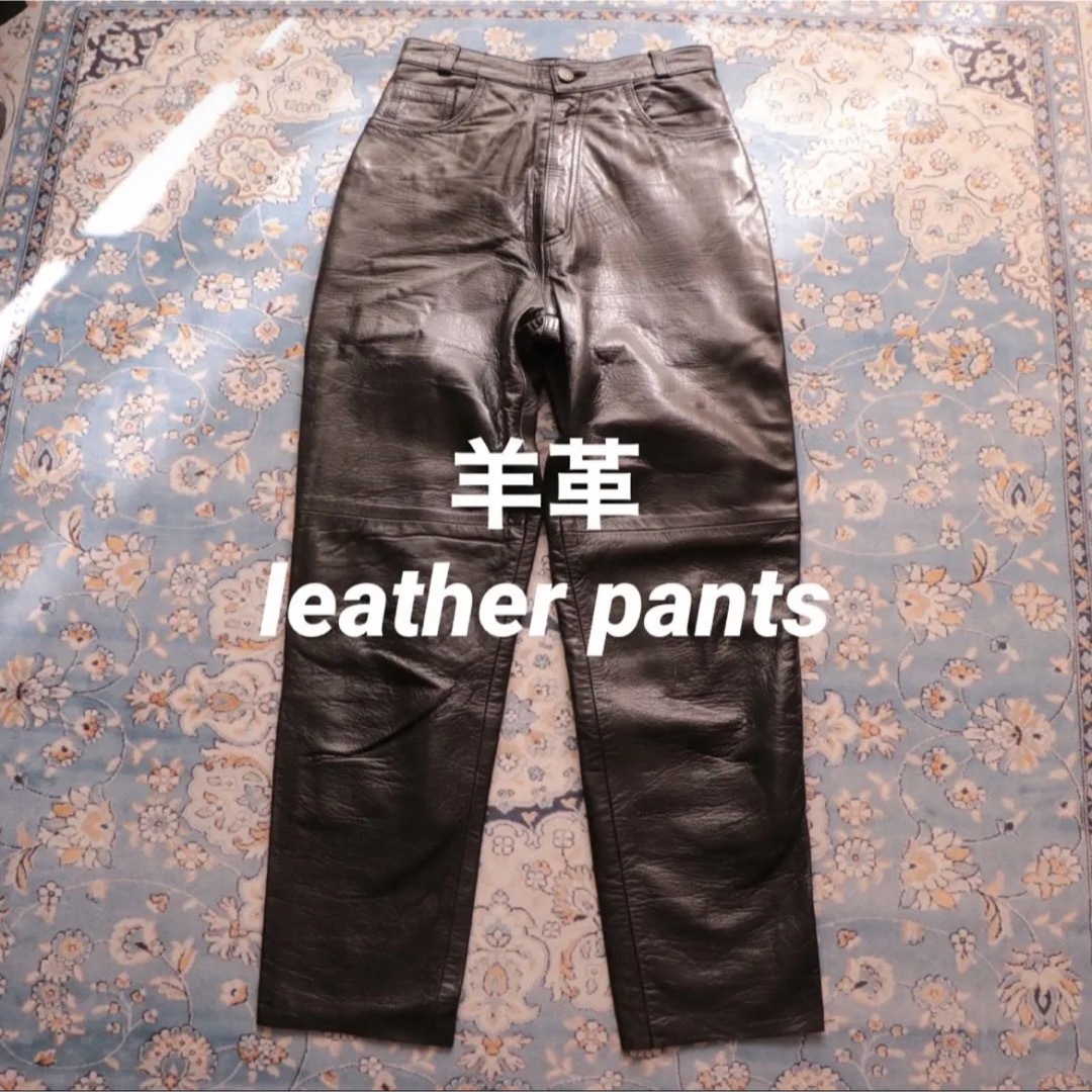 Lewis Leathers(ルイスレザー)のメイドインスペイン 羊革レザーパンツ メンズのパンツ(その他)の商品写真