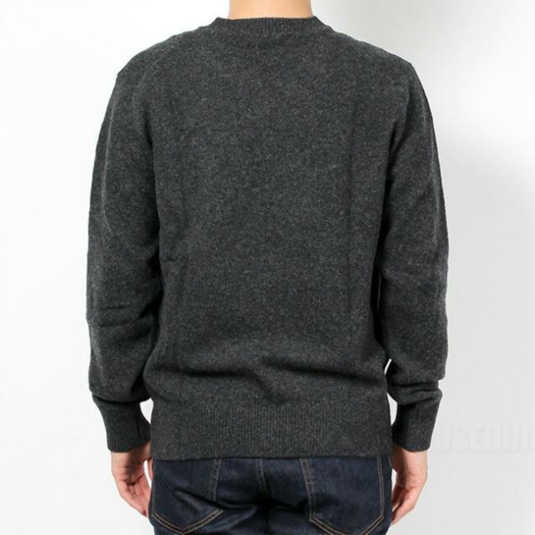 【新品未使用】 MAISON KITSUNE メゾンキツネ セーター ニット BABY FOX PATCH COSY R-NECK PULLOVER HM00502KT1006 【Lサイズ/DARK GREY MELANGE】