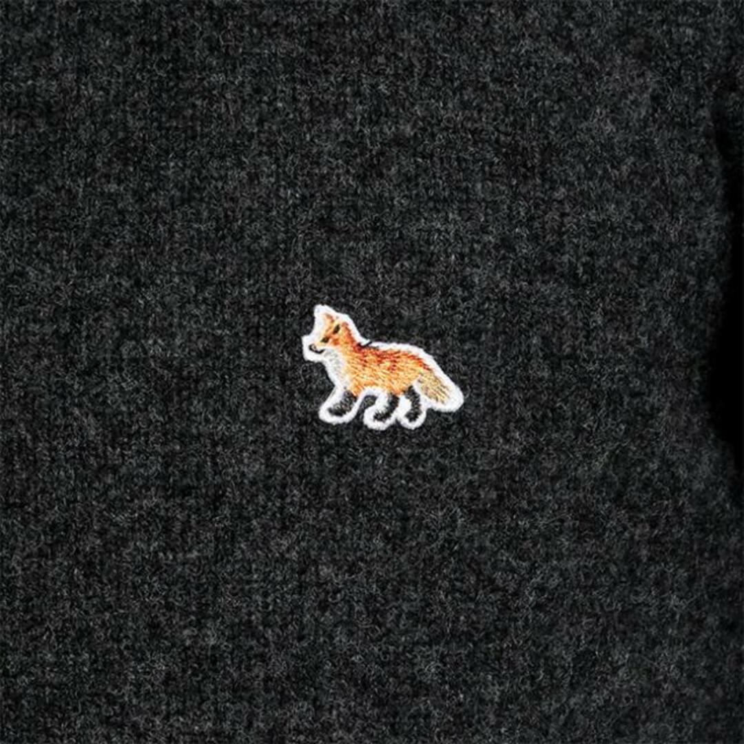 【新品未使用】 MAISON KITSUNE メゾンキツネ セーター ニット BABY FOX PATCH COSY R-NECK PULLOVER HM00502KT1006 【Lサイズ/DARK GREY MELANGE】