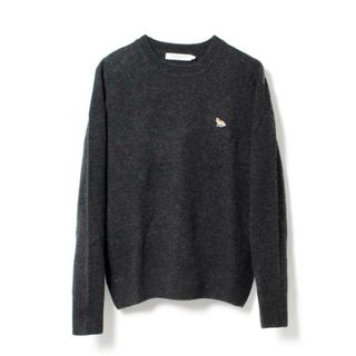 メゾンキツネ(MAISON KITSUNE')の【新品未使用】 MAISON KITSUNE メゾンキツネ セーター ニット BABY FOX PATCH COSY R-NECK PULLOVER HM00502KT1006 【Sサイズ/DARK GREY MELANGE】(ニット/セーター)